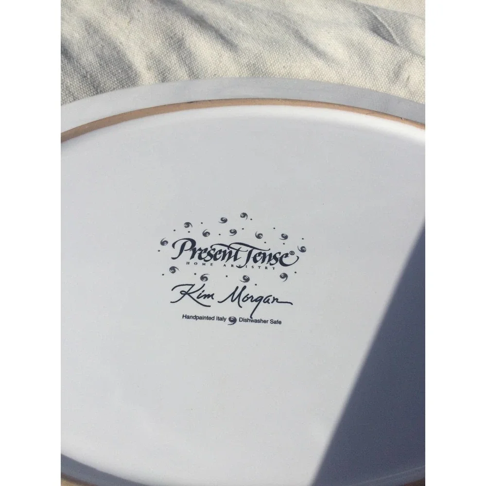 11” spring platter Easter butterfly dinner party gathering green Italy‎ Italian